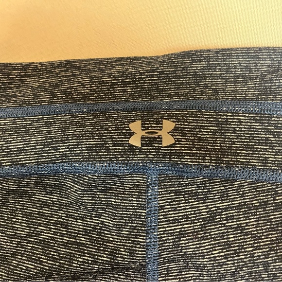 Under Armour Blue Flecked Cropped Yoga / Exercise Capri Leggings - S - Picture 4 of 9